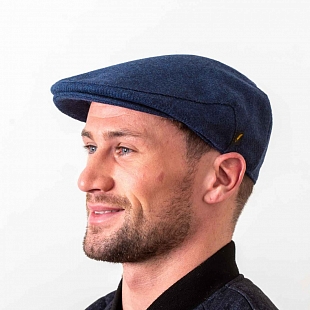 2Картинка Тёмно-синяя гладкая кепка Hatman of Ireland Traditional Style
