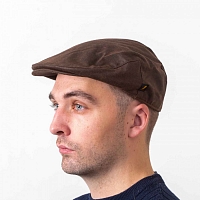 Картинка Коричневая гладкая кепка Hatman of Ireland из вощеного хлопка