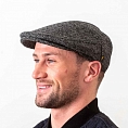 Тёмно-серая гладкая кепка Hatman of Ireland Harris