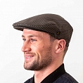 Зелёная гладкая кепка Hatman of Ireland Terylene в клетку