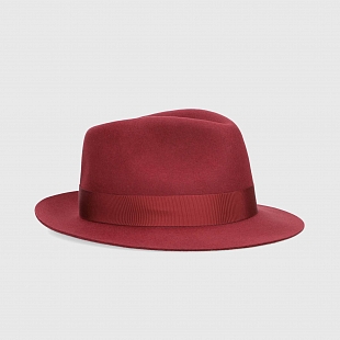 4Картинка Красная фетровая шляпа Borsalino Fedora