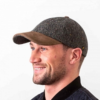 Картинка Тёмно-серая бейсболка Hatman of Ireland соль и перец