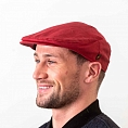 Красная гладкая кепка Hatman of Ireland из вощеного хлопка