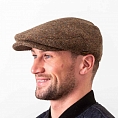 Коричневая гладкая кепка Hatman of Ireland The Irelander соль и перец