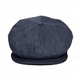 City Sport Lightweight Linen Newsboy Cap - Dark Denim