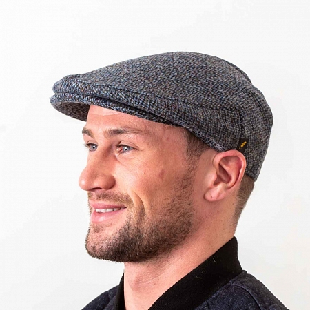Голубая гладкая кепка Hatman of Ireland Harris