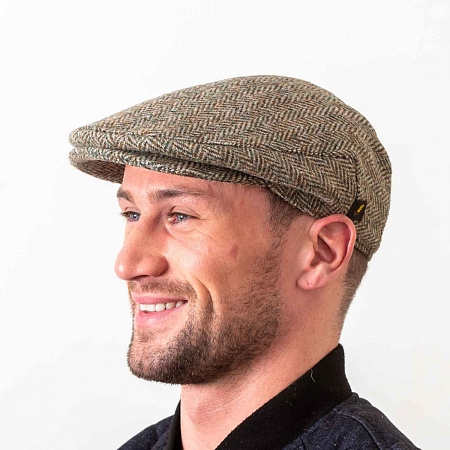 Зелёная гладкая кепка Hatman of Ireland Harris