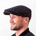 Тёмно-синяя гладкая кепка Hatman of Ireland The Irelander в ёлочку