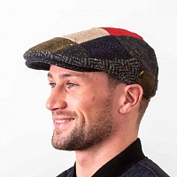 Картинка Серая гладкая кепка пэчворк Hatman of Ireland Dubliner
