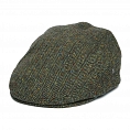 City Sport Donegal Tweed Herringbone Flat Cap - Forest