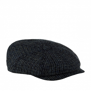 4Картинка Кепка восьмиклинка Stetson Hatteras Harris Tweed Grey-Blue 