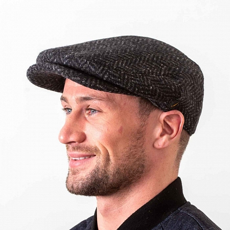 Темно-серая гладкая кепка Hatman of Ireland The Irelander в ёлочку