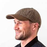 Картинка Коричневая бейсболка Hatman of Ireland в ёлочку