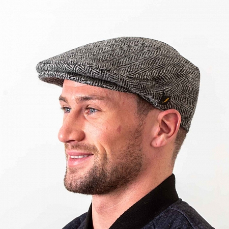 Светло-серая гладкая кепка Hatman of Ireland Harris
