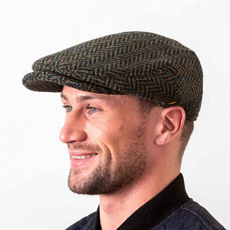Зелёная гладкая кепка Hatman of Ireland The Irelander в ёлочку