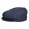 City Sport Lightweight Linen Newsboy Cap - Dark Denim